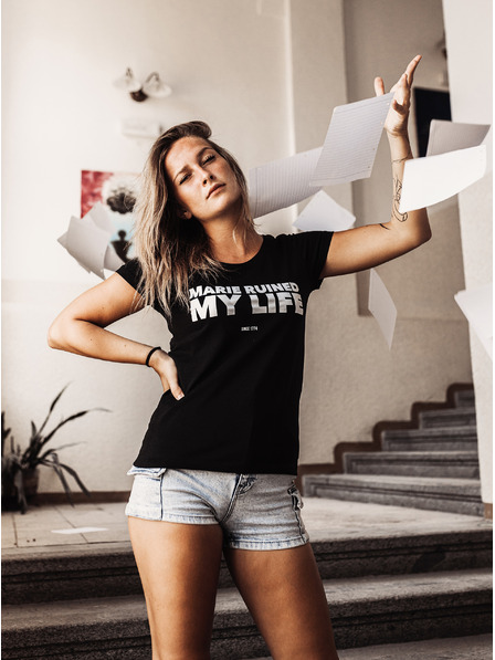 ZOOT.Original Črna unisex majica ZOOT Original Marie Terezija