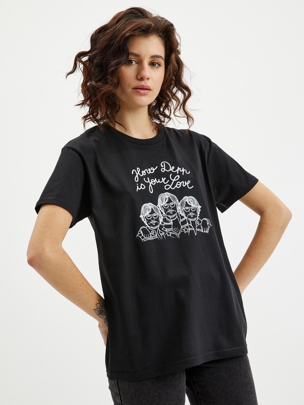 ZOOT.Original Črna ženska majica Zoot Original Depp love