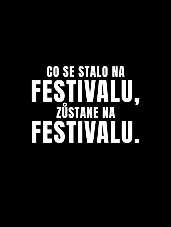 ZOOT.Original Črna ženska majica ZOOT.Original Kar se zgodi na festivalu, ostane na festivalu