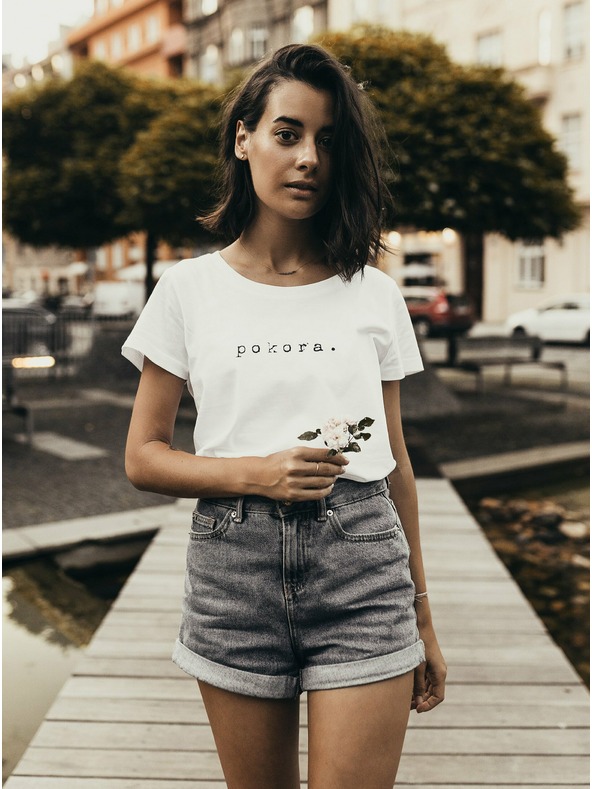 ZOOT.Original Bela unisex majica ZOOT Original ponižnost.