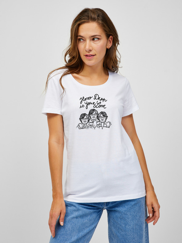 ZOOT.Original Bela ženska majica Zoot Original Depp Love