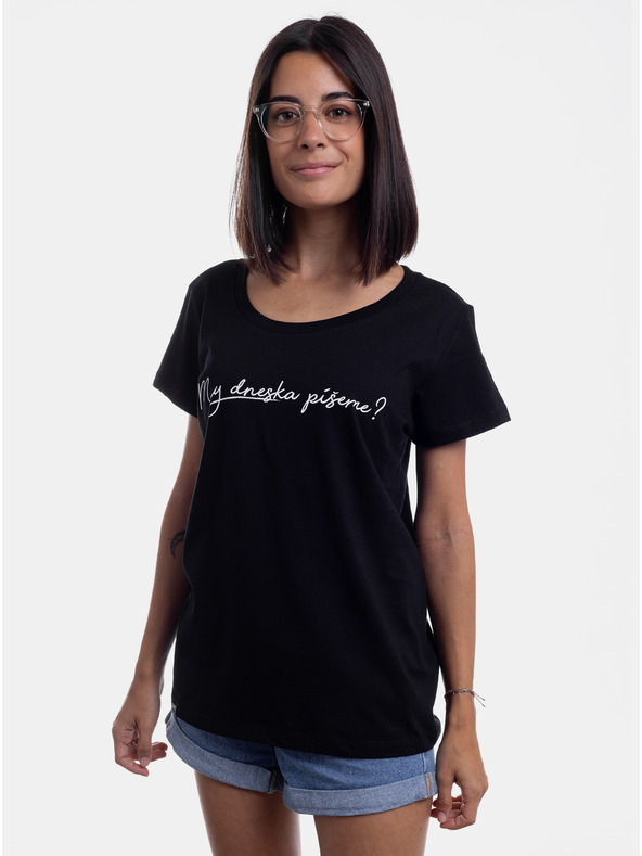 ZOOT.Original Črna ženska majica ZOOT Original T-Shirt Ali danes pišemo?