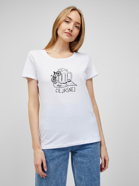 ZOOT.Original Bela ženska majica s potiskom ZOOT.Original Goal Bright