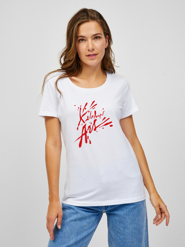 ZOOT.Original Bela ženska majica ZOOT.Original Ketchup art