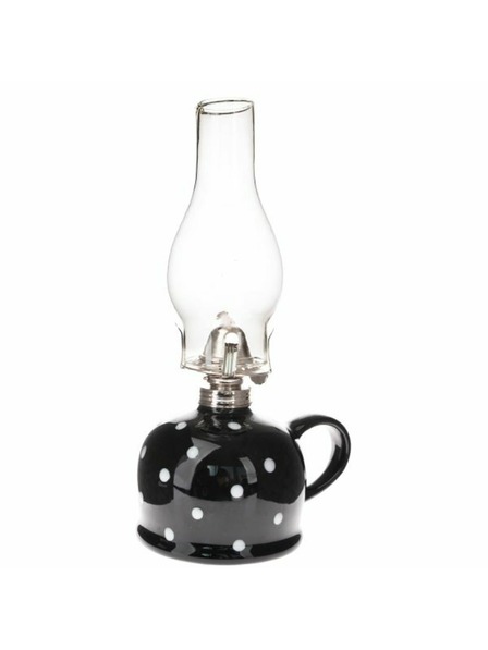 Casa de Engel Keramična svetilka na petrolej, črna s pikami, 0/9