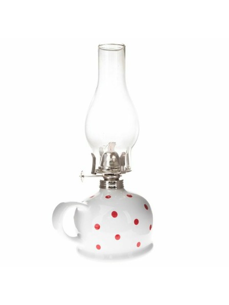 Casa de Engel keramična svetilka na petrolej, bela z rdečimi pikami, 0/9