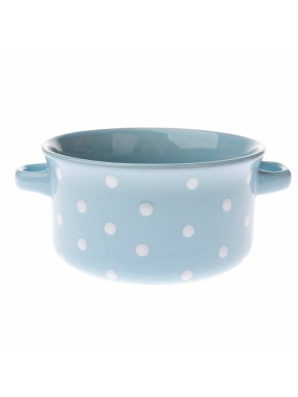 Casa de Engel Keramična posoda - svetlo modra z pikami, 6/24