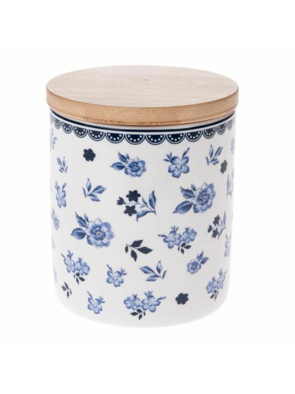 Casa de Engel Porcelanska skleda s pokrovom iz bambusa, 600 ml, 6/24