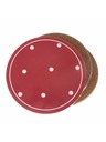 Casa de Engel Plutovinasti podstavki za skodelice, rdeči z belimi pikami - set 6 kosov, /60