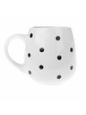 Casa de Engel Keramična skodelica, bela s črnimi pikami, 520ml, 12/36
