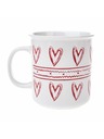 Casa de Engel Keramična skodelica s srčki, bela, 710ml, 6/24