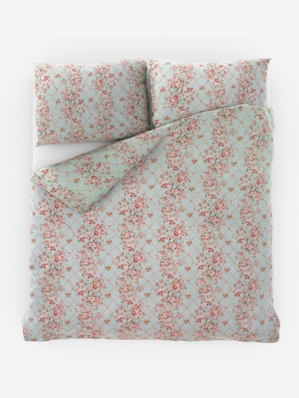 Kvalitex Francoska bombažna posteljnina Provence Collection 240x200, 70x90cm Rosalie zelena Qualitex