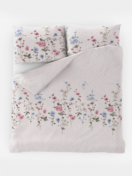 Kvalitex Francoska bombažna posteljnina DELUX 240x200, 70x90cm LOUKA roza