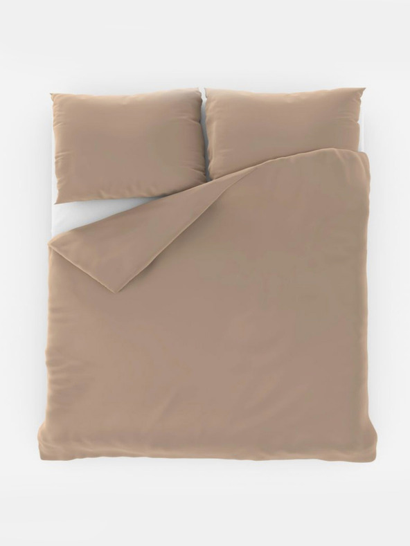Kvalitex Francoska enobarvna bombažna posteljnina 200x200, 70x90cm bež