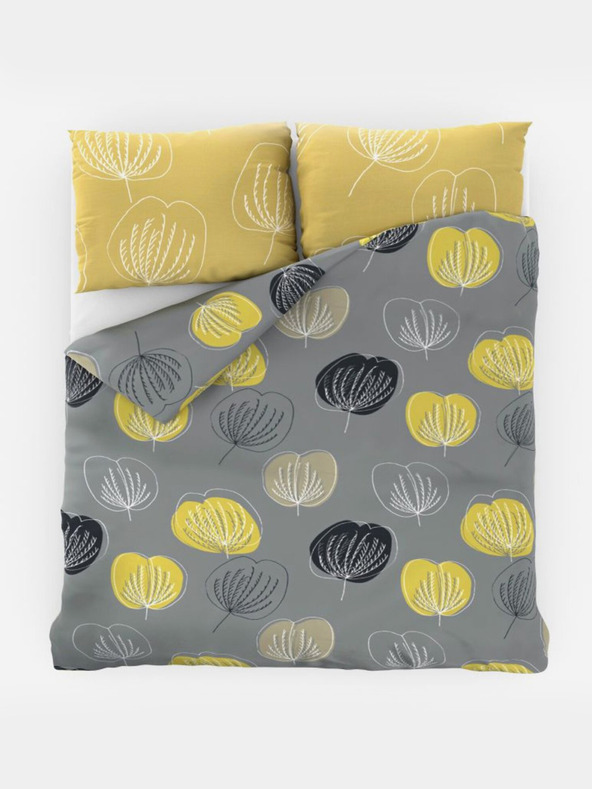 Kvalitex Klasična bombažna posteljnina DELUX 140x200, 70x90cm GRACE siva