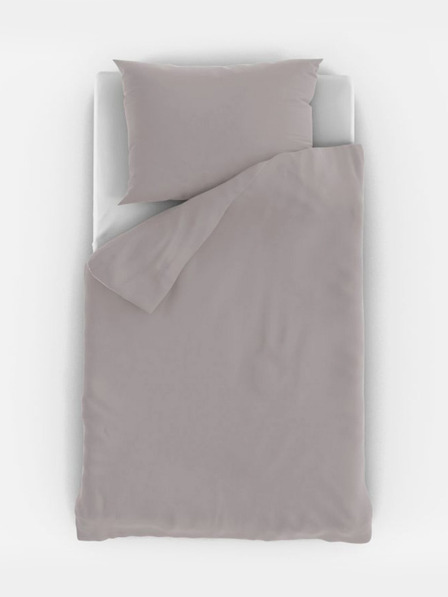 Kvalitex Bombažno posteljno perilo za otroško posteljico svetlo sive barve
