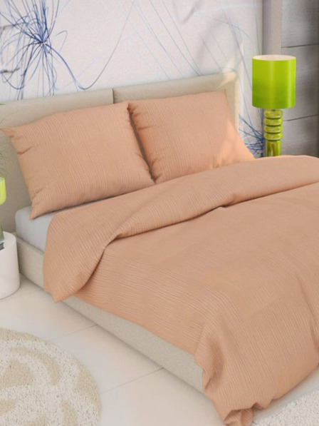 Kvalitex Francoska krepna posteljnina 240x200, 70x90cm losos Kvalitex