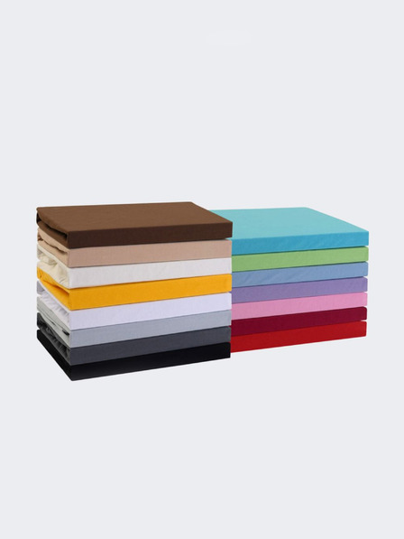 Kvalitex Jersey rjuha za enojno posteljo 120x200cm temno siva Kvalitex