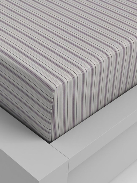 Kvalitex Bombažno napenjalno pregrinjalo 180x200cm vijolična črta Kvalitex