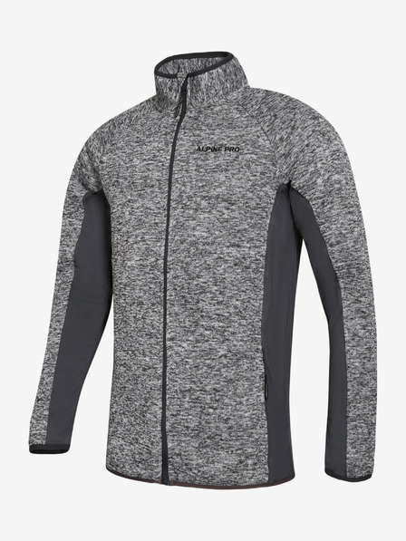 ALPINE PRO Moška majica ALPINE PRO QELEN dk.true siva