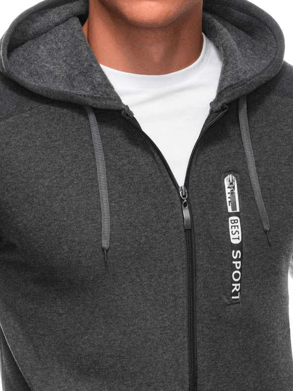 Edoti EDOTI Moška majica s kapuco, temno siva