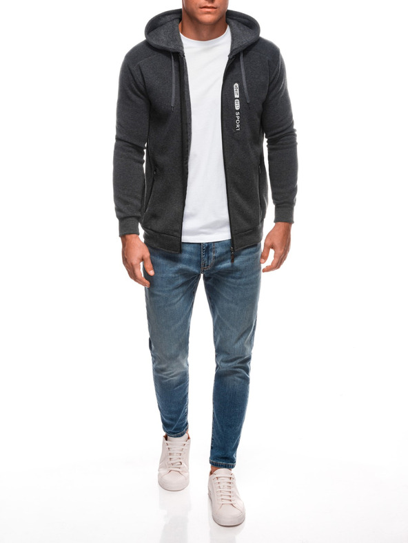 Edoti EDOTI Moška majica s kapuco, temno siva