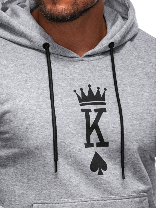 Edoti EDOTI Moška majica s kapuco, siva