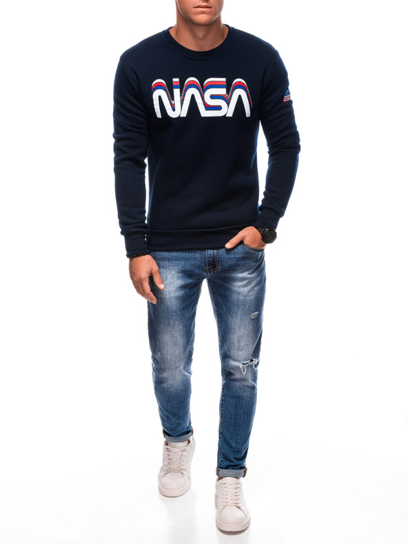 Edoti EDOTI Moška jopa s kapuco, temno modra