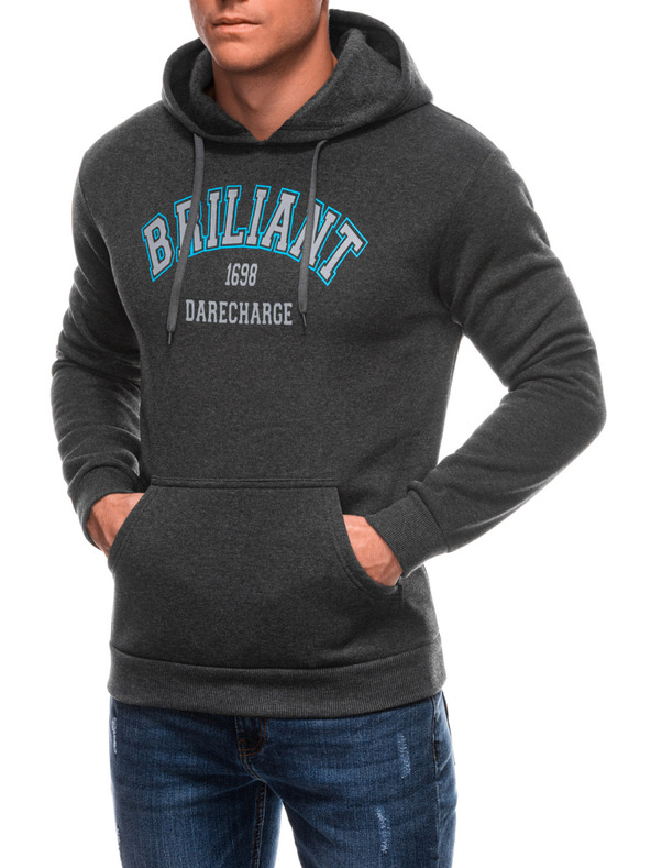 Edoti EDOTI Moška jopa s kapuco, grafitna