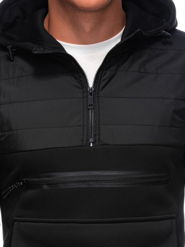 Edoti EDOTI Moška majica s kapuco, črna