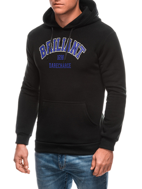 Edoti EDOTI Moška majica s kapuco, črna