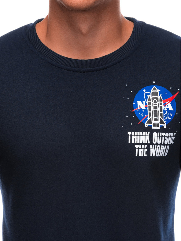 Edoti EDOTI Moška jopa s kapuco, temno modra