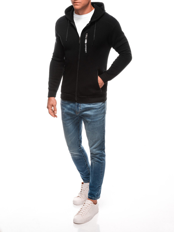 Edoti EDOTI Moška majica s kapuco, črna