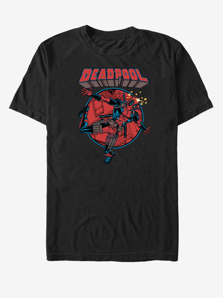 ZOOT.Fan Črna unisex majica Marvel Falling Dummy