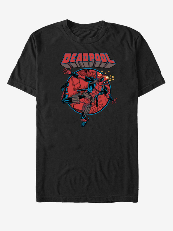 ZOOT.Fan Črna unisex majica Marvel Falling Dummy