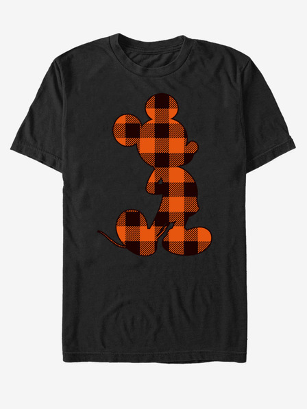 ZOOT.Fan Črna unisex majica Disney Autumn Buffalo Check Mickey