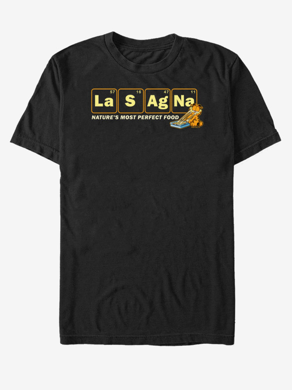 ZOOT.Fan Črna unisex majica Nickelodeon Lasagna Periodic