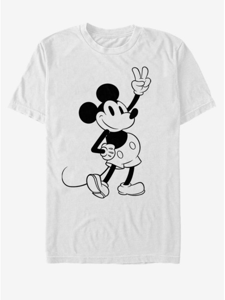 ZOOT.Fan Bela moška majica Disney Simple Mickey Outline