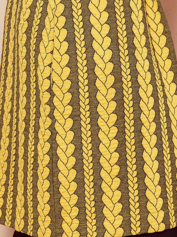 numoco Rumeni ženski plašč s kapuco in žepi Numoco