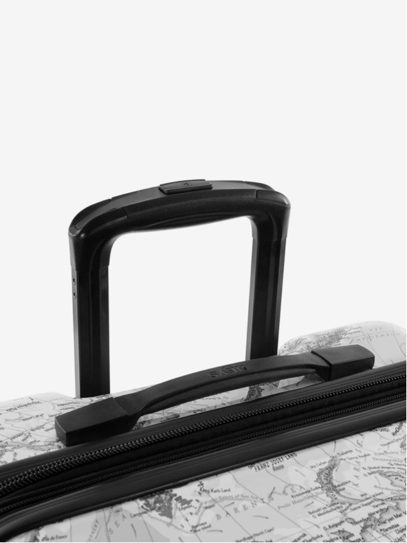 Heys Komplet treh vzorčastih potovalnih kovčkov v beli barvi Heys Journey 3G S,M,L Black/White Map