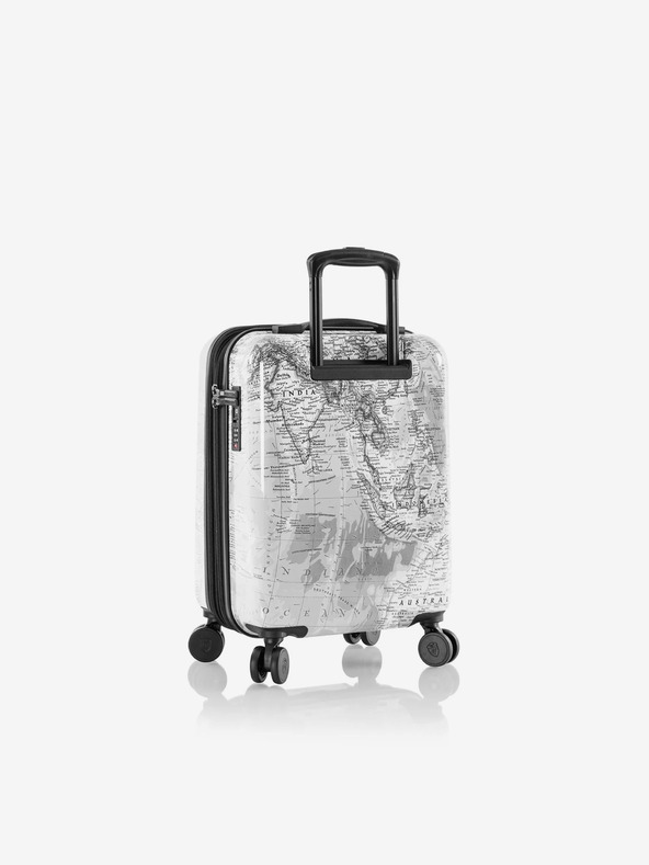 Heys Komplet treh vzorčastih potovalnih kovčkov v beli barvi Heys Journey 3G S,M,L Black/White Map