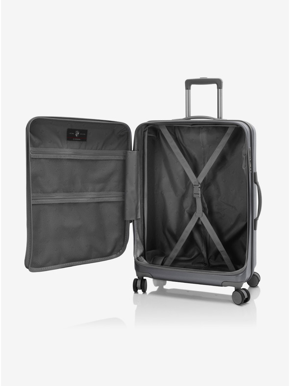 Heys Temno siv potovalni kovček Heys EZ Fashion M Charcoal