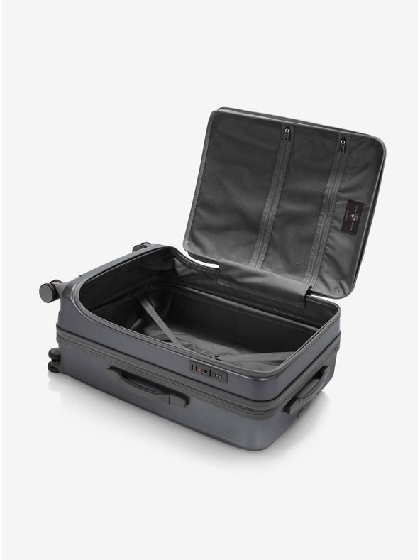 Heys Temno siv potovalni kovček Heys EZ Fashion M Charcoal