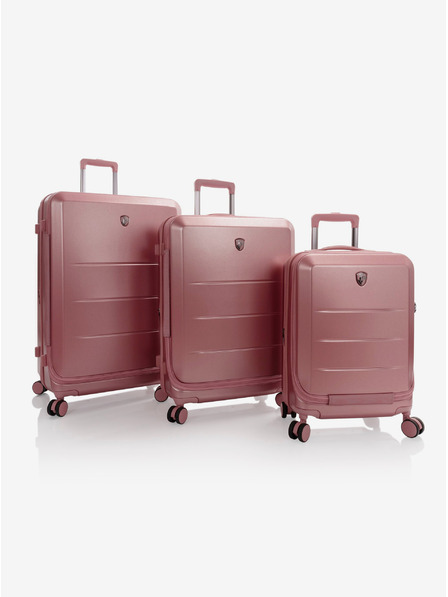 Heys Komplet treh potovalnih kovčkov Heys EZ Fashion S,M,L Rose Gold