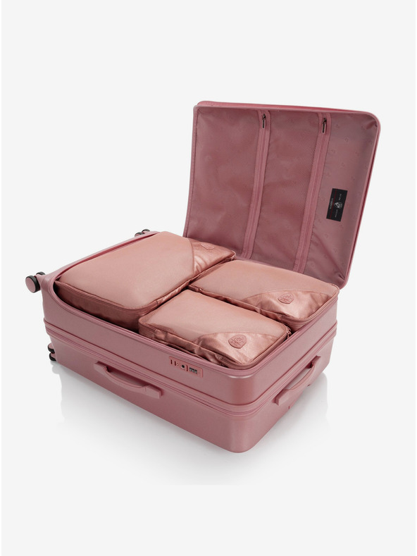 Heys Komplet treh potovalnih kovčkov Heys EZ Fashion S,M,L Rose Gold