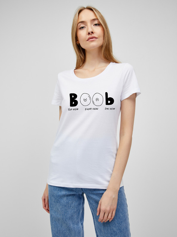 ZOOT.Original Bela ženska majica s potiskom ZOOT.Original Boob