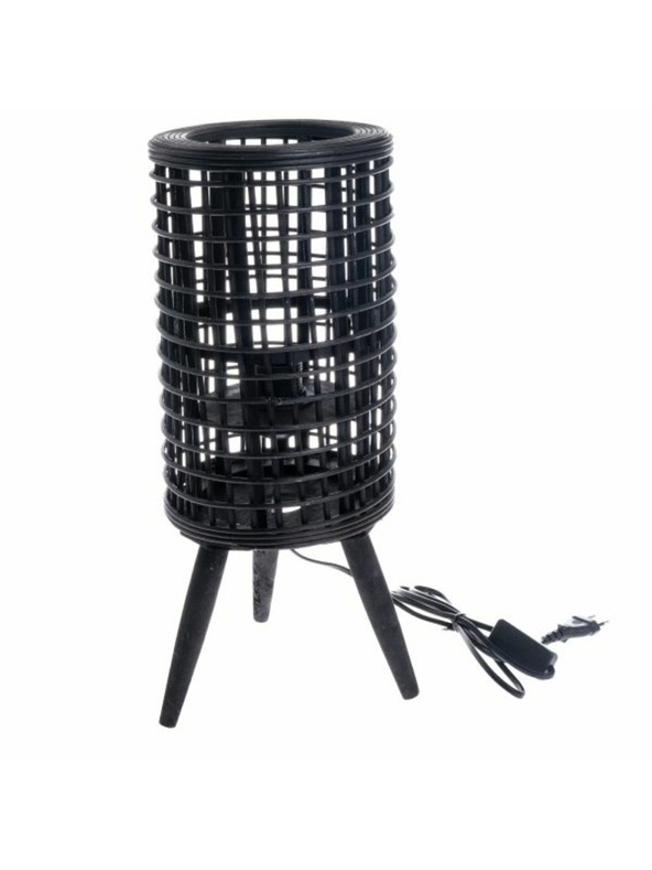 Casa de Engel Svetilka iz ratana, črna, 0/6