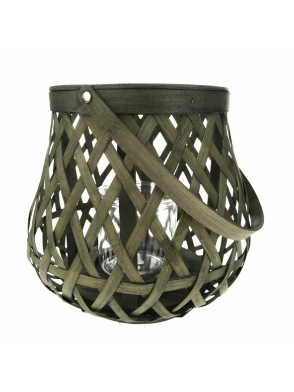 Casa de Engel Bambusova svetilka s steklom - zelena, 0/6