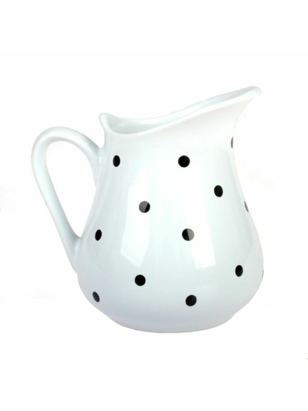 Casa de Engel Keramična džezica - bela s črnimi pikami, 500 ml, 6/24