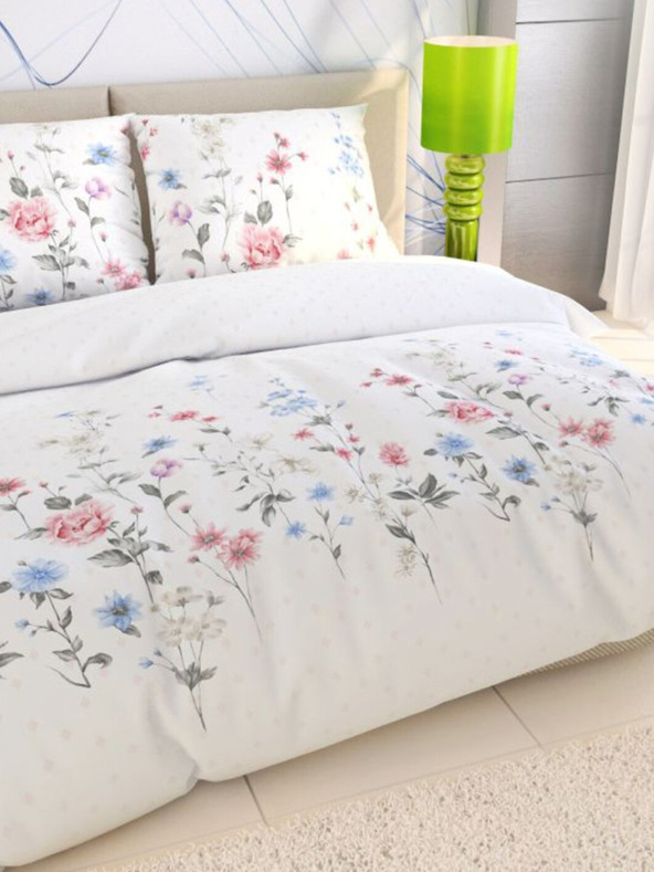 Kvalitex Francoska bombažna posteljnina DELUX 200x200, 70x90cm LOUKA roza